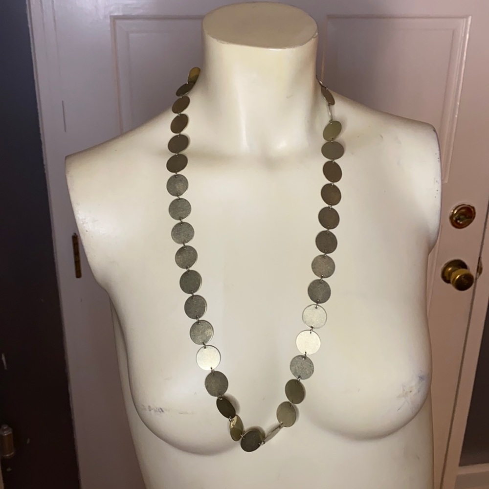 2 for $15 circle brass necklace